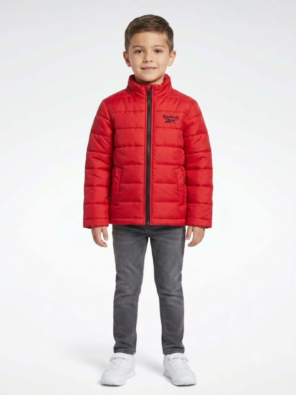 Nike Boy's Red with Black Lining Puffer Poly Jacket - 6/7